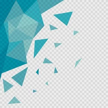 Blue transparent triangular polygons background, vector illustration Stock Illustration