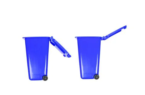 Blue Trash Bin Stock Photos