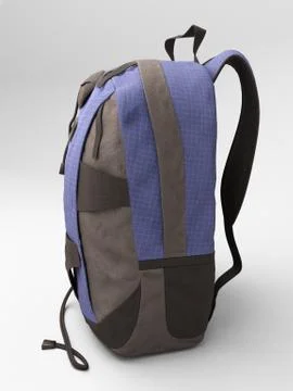 Blue travel backpack Stock Photos