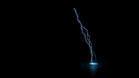 Blue Traveling Lightning Animation Motion Graphic Element Stock Footage