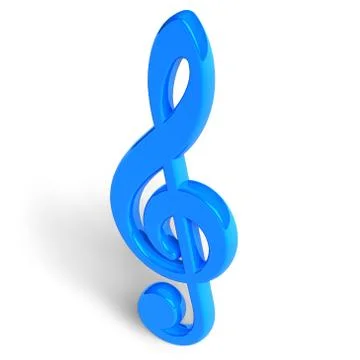 Blue treble clef Stock Illustration