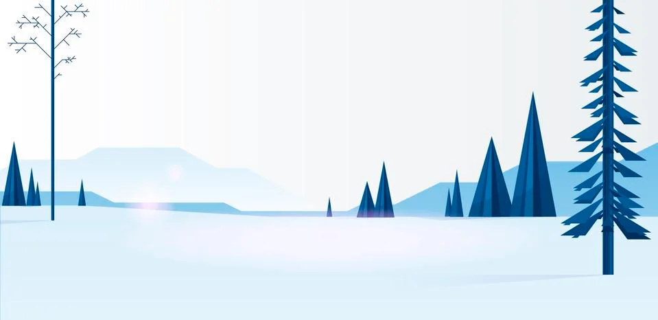 Blue trees in forest 库存插图