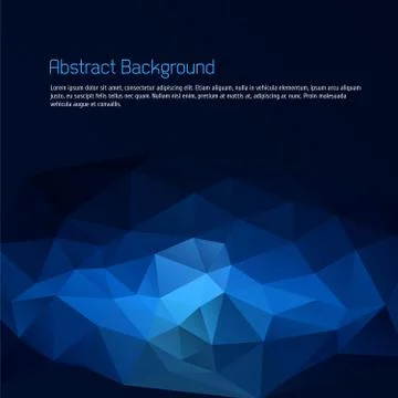 Blue triangle abstract background Stock Illustration