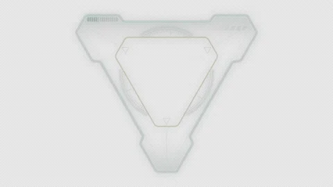 Blue triangle and circle rotation with HUD UI technology  alpha channel included Stock Footage 202979487