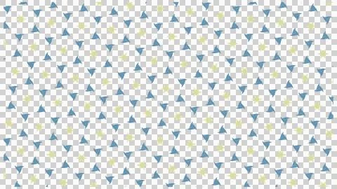 Blue Triangle and Yellow Star Decorative Pattern Illustrazione stock