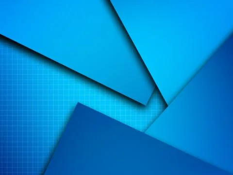 Blue triangle background with overlap paper layer gradient color Stock Illustration