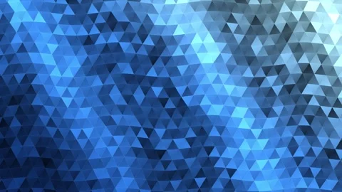 Blue triangle crystal mosaic mesh undulating seamless loop animation Stock Footage 347085923