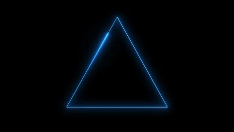 Blue triangle glowing line border Stock Footage 235592496