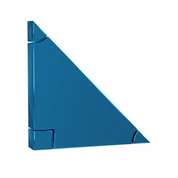 Blue Triangle math icon isolated on transparent background. Stock Illustration