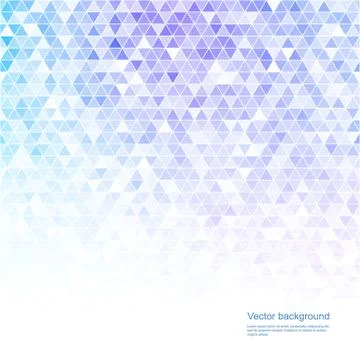Blue triangle mosaic background Stock Illustration