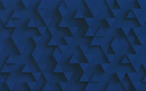 Blue triangle pattern backdrop background. 3D rendering. Stock Photos