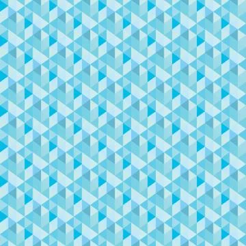Blue triangle, pattern. Seamless vector design. Abstract background Stock Illustration