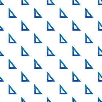 Blue triangle ruler set square seamless pattern Stockillustratie