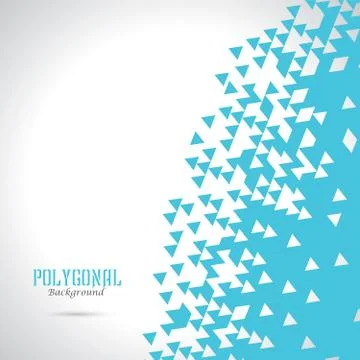 Blue Triangle Seamless Mosaic Background Stock Illustration