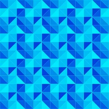 Blue triangle seamless mosaic background Stock Illustration