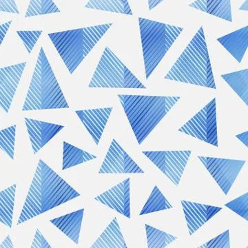 Blue triangle seamless pattern Stock Illustration