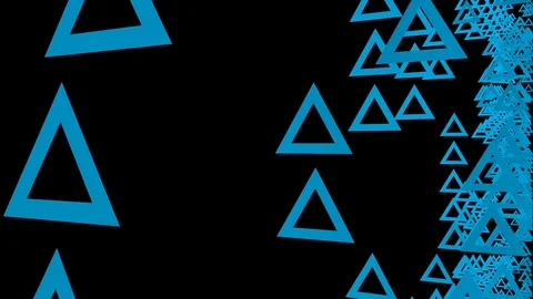 Blue triangle shapes in 3D environment, background Stock Footage 104456823