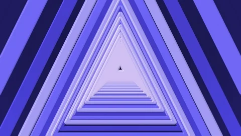 Blue Triangle Tunnel move Stock Footage 100144750