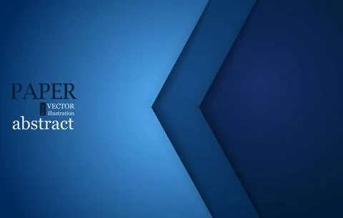 Blue triangle vector background geometric overlap layer on black space for text Stock Illustration