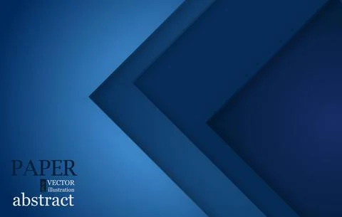 Blue triangle vector background geometric overlap layer on black space for text Stock Illustration