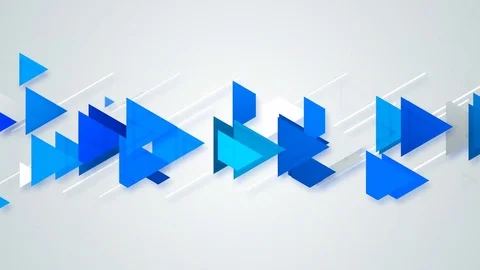 Blue triangles abstract geometric background 4k (4096x2304) Stock Footage 76595634