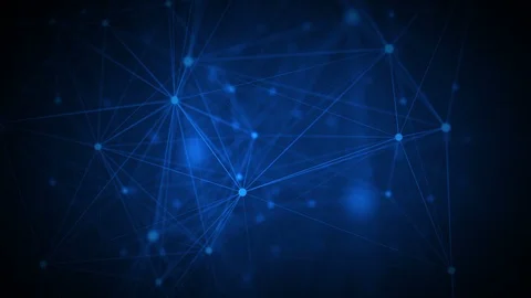 Blue triangles on dark motion background Stock Footage 88745200