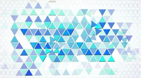 Blue triangles geometric background loop Stock Footage 23612465