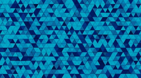 Blue triangles mosaic 3D render loopable animation 4k UHD (3840x2160) Stock Footage 63525258