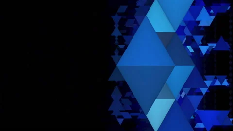 Blue triangles moving across the screen Stock Footage 158149318
