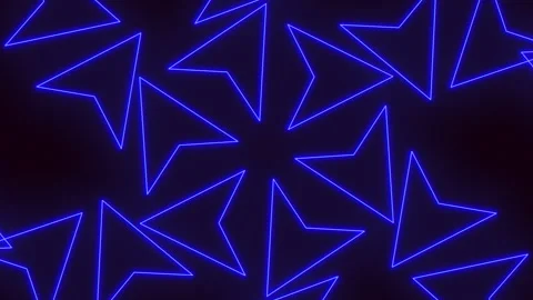 Blue triangles pattern on black background Stockbeeldmateriaal 311609766