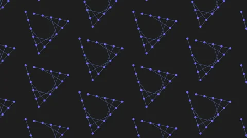 Blue triangles with purple dots a mesmerizing pattern Vídeos de archivo 274174354