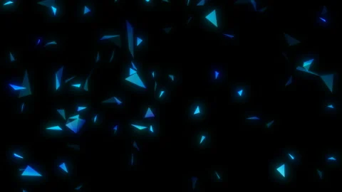 Blue triangles rotate in space. Seamless loop.Modern animated cgi background Stock Footage 105107865