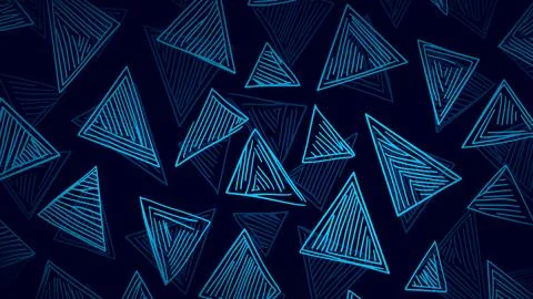 Blue triangles seamless pattern. Geometric shape art design. Great background イラスト素材