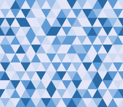 Blue triangles seamless pattern Stock Illustration