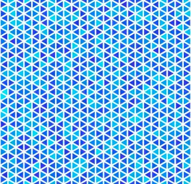 Blue triangles on white, abstract seamless pattern 스톡 일러스트