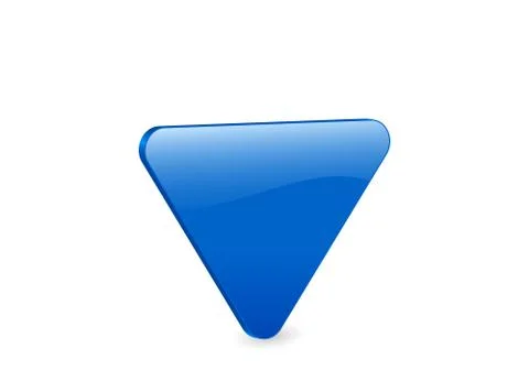 Blue triangular 3d icon Illustrazione stock