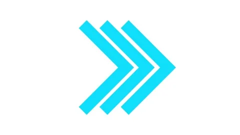 Blue triangular arrow white Stock Footage 244709339