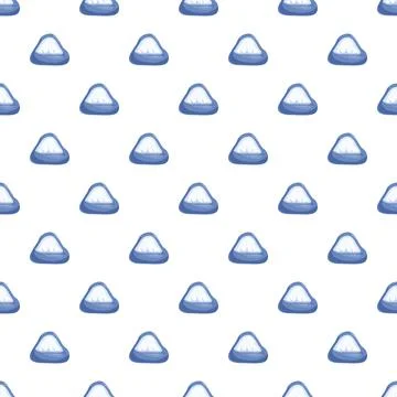 Blue triangular bean bag chairs seamless pattern Stock Illustration