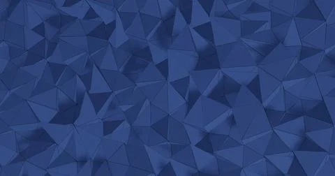 Blue triangular crystal abstract background. 3d illustration, 3d rendering Illustrazione stock