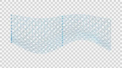 Blue Triangular Data Ocean Isolated on Transparent Background Stock Illustration