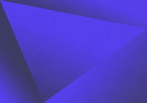 A blue triangular geometric background with subtle gradients and copy space Stock Illustration