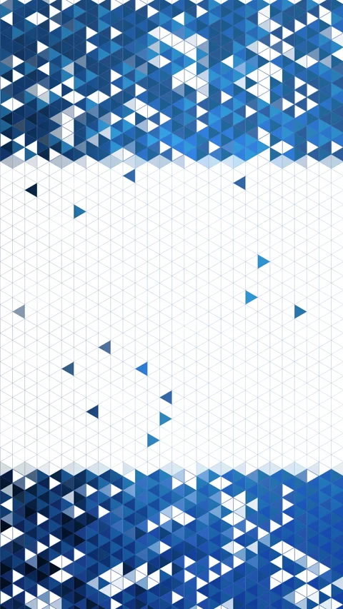 Blue triangular mosaic pattern. Abstract geometric polygonal background. Loop Stock Footage 278475216