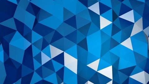 Blue triangular polygonal 3D surface chaotic moving loopable 4k UHD (3840x2160) Stock Footage 81878966