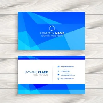 Blue triangular shape business card イラスト素材
