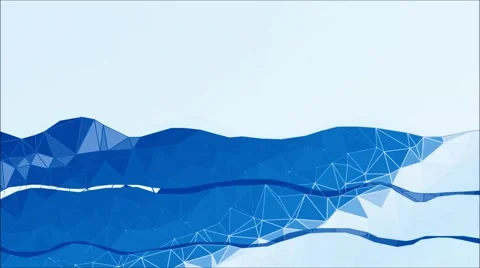 Blue Triangular Waves Animation. Stock Footage 46989014