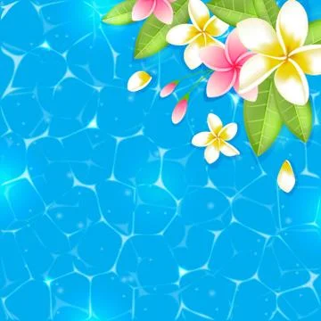 Blue tropical summer background Stock Illustration
