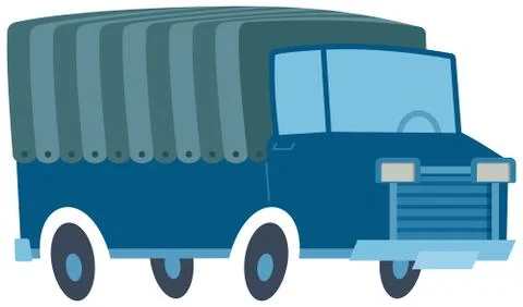 Blue truck Ilustración de archivo