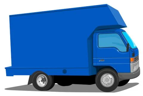 Blue truck movers Stock Illustration