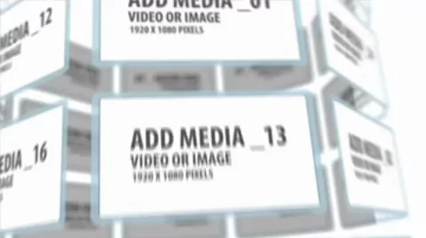 Blue tube of videos going through the screen Stock After Effects