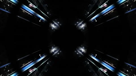 Blue tunnel with circles_Clear Stock-Footage 65779285